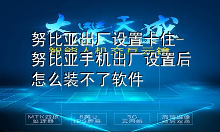 努比亚出厂设置卡住-努比亚手机出厂设置后怎么装不了软件