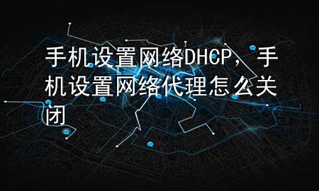 手机设置网络DHCP，手机设置网络代理怎么关闭