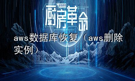 aws 数据库恢复（aws删除实例）