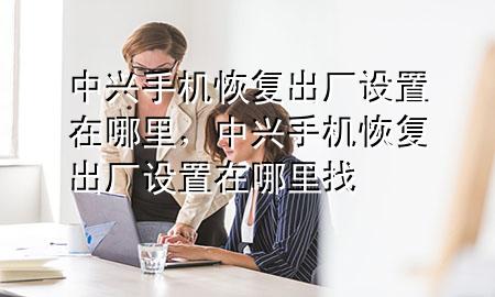 中兴手机恢复出厂设置在哪里，中兴手机恢复出厂设置在哪里找