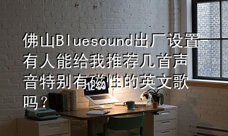 佛山Bluesound出厂设置-有人能给我推荐几首声音特别有磁性的英文歌吗？