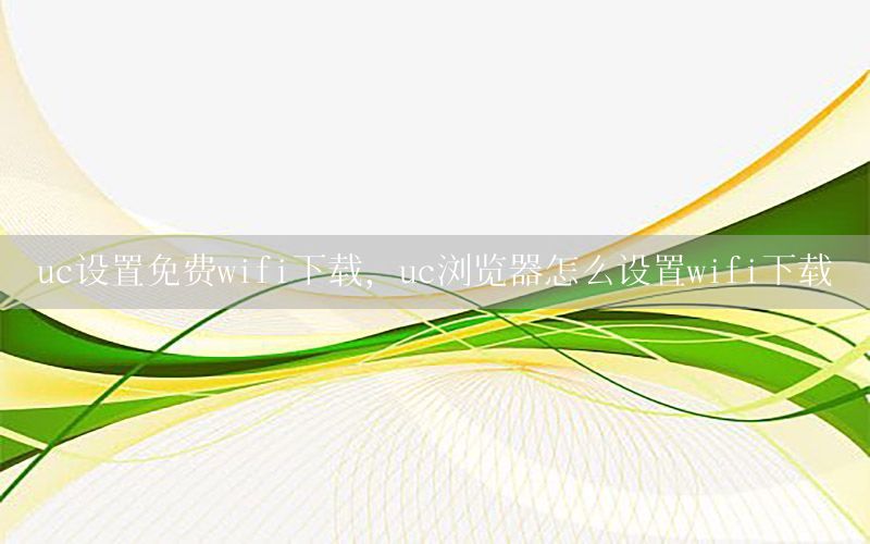 uc设置免费wifi下载，uc浏览器怎么设置wifi下载