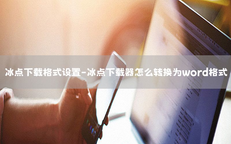 冰点下载格式设置-冰点下载器怎么转换为word格式